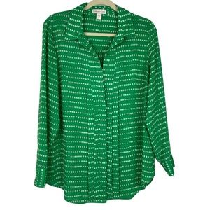 Coldwater Creek Lightweight Sheer Green
Polka Dot 
$16 Size: 14 Coldwater Creek